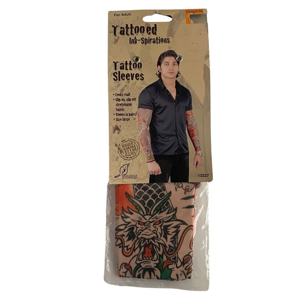 TATTOOED Ink-Spirations Tattoo Sleeves Pair Dragon Unisex